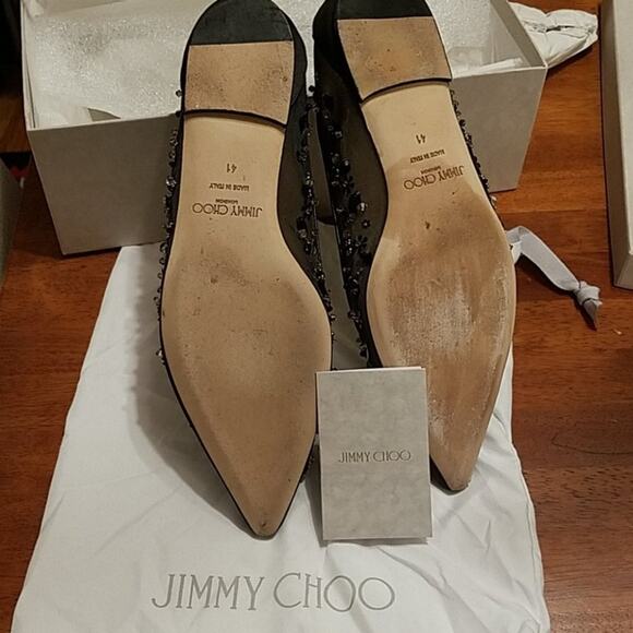 JIMMY CHOO ROMY Embellished Flats 41/10.5 - Picture 11 of 12